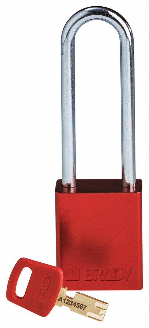 Lockout Padlock Red 1-13/16 H Body
