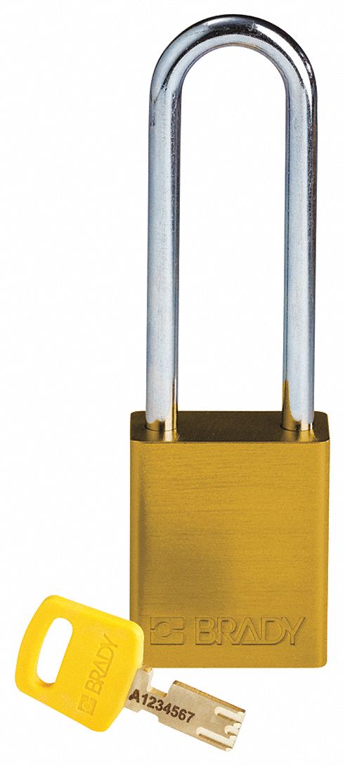 Lockout Padlock Yellow 1-13/16 H Body