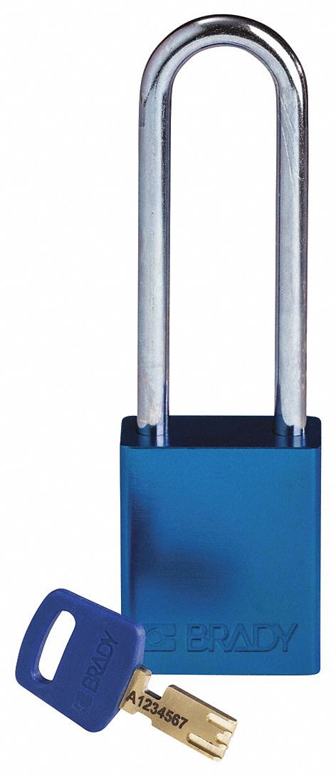 Lockout Padlock Blue 1-13/16 H Body