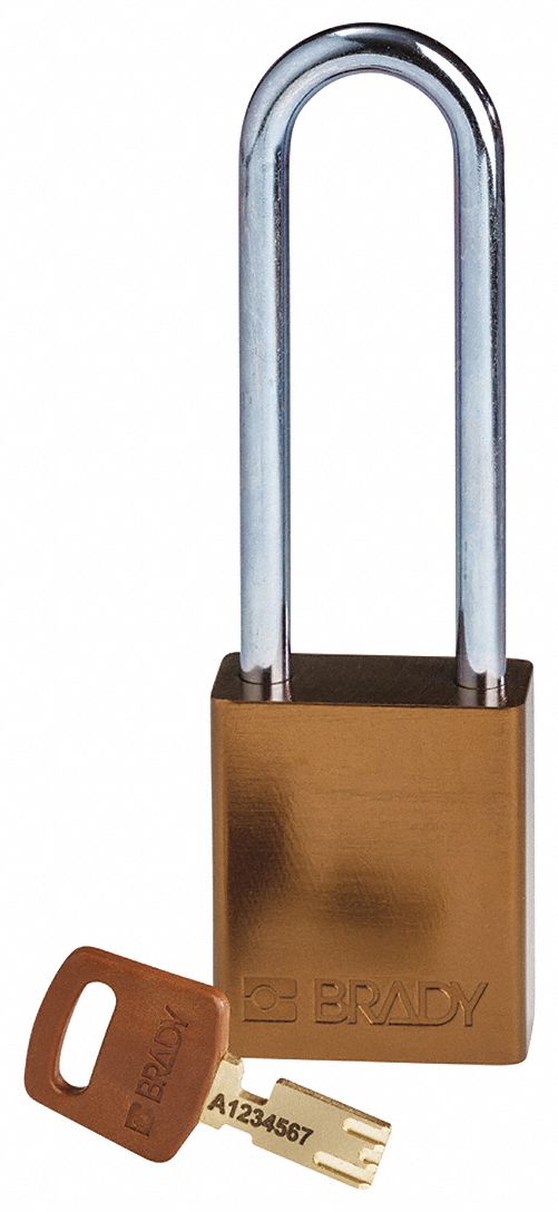 Lockout Padlock Brown 1-13/16 H Body