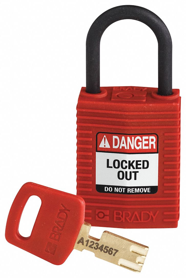Lockout Padlock Red 1-21/32 H Body