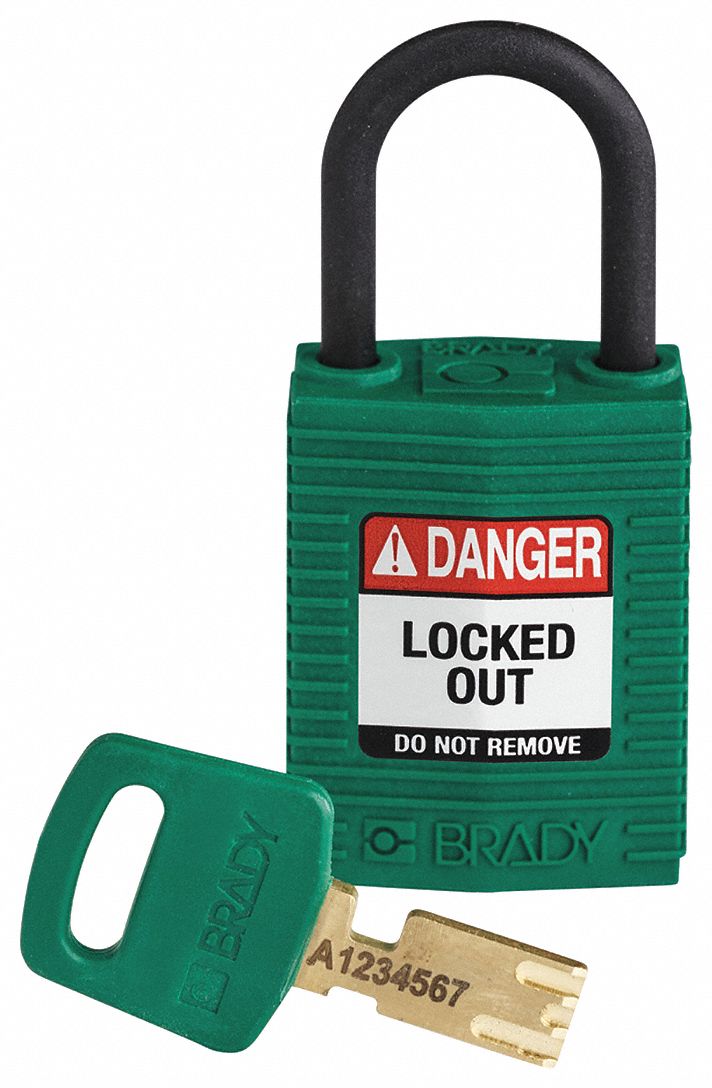 Lockout Padlock Green 1-21/32 H Body
