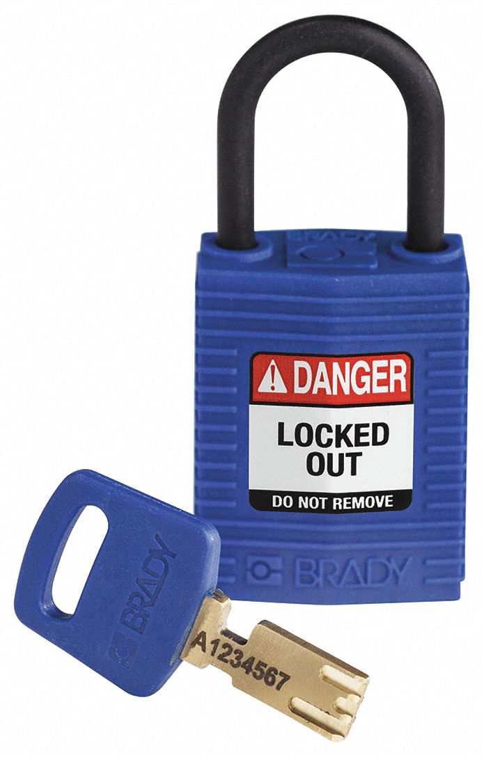 Lockout Padlock Blue 1-21/32 H Body