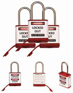 Lockout Padlock 1-1/2 H Shackle PK3