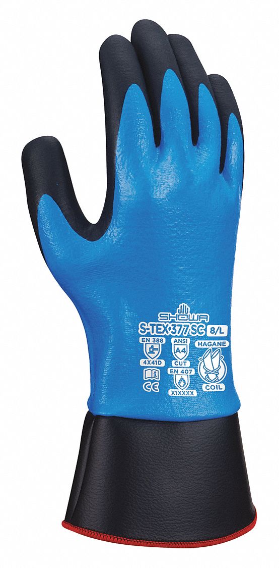 Coated Gloves Black/Blue M PR
