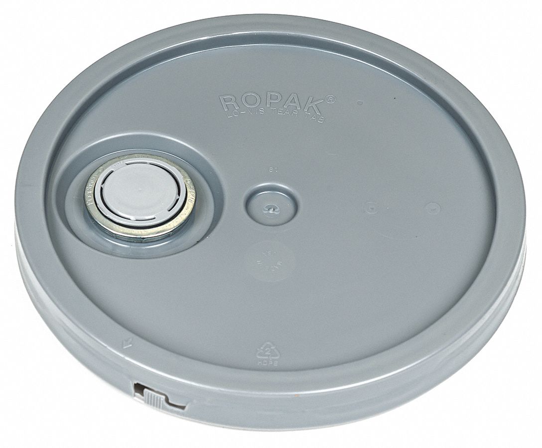 Plastic Pail Lid Gray Plastic
