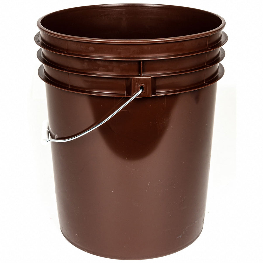 Plastic Pail Polyethylene Brown