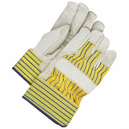 PR Leather Gloves Cowhide Palm Elastic