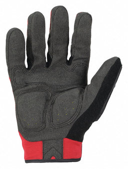 Leather Gloves Black/Red L PR