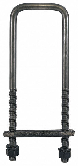 Square Bend U-Bolt Kit Steel 16 L PK4