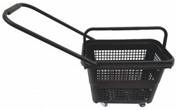 Rolling Hand Basket PP Black 14 11/64 in