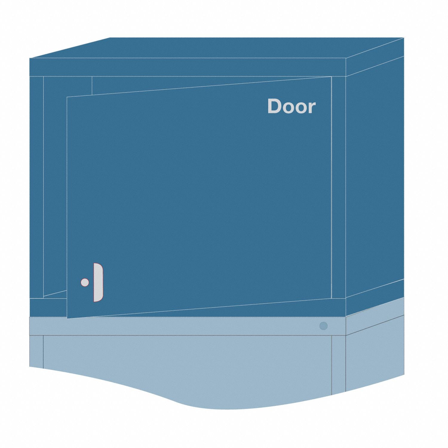 ModShelfCab 26 3/4 x30 x28 Blue 2Shlv