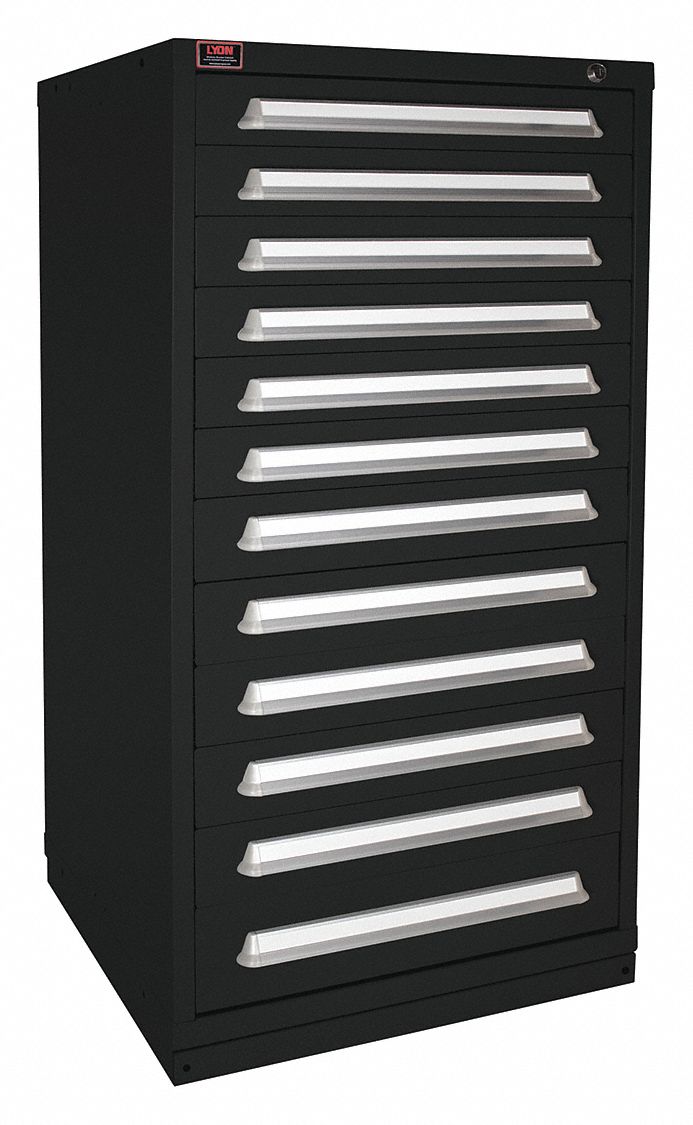 K3772 ModDrwrCab 59.25 x30 x28 Black 12Drwr