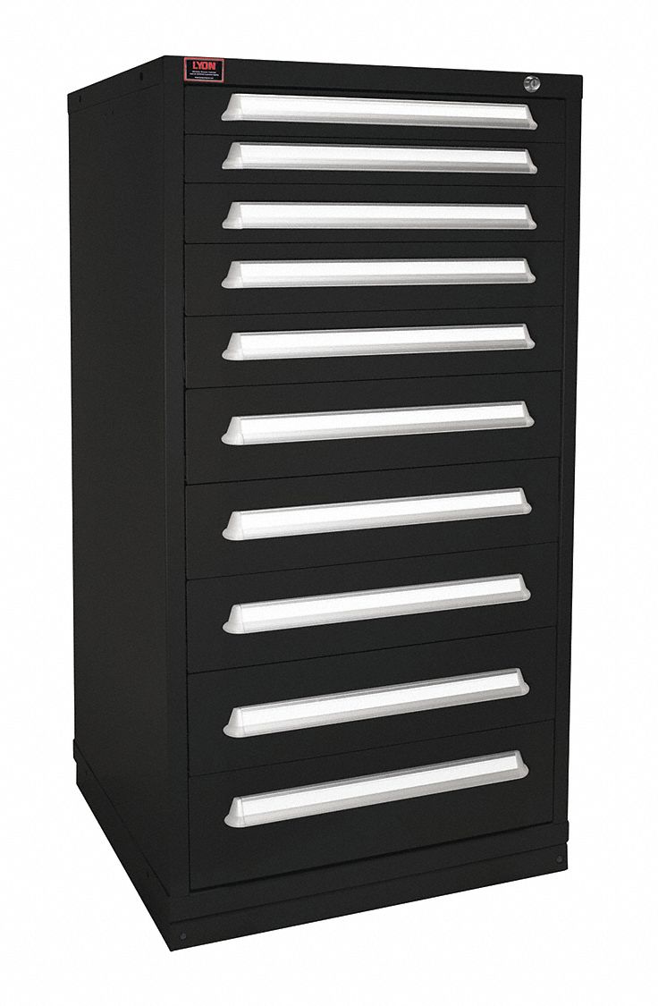 ModDrwrCab 59.25 x30 x28 Black 10Drwr
