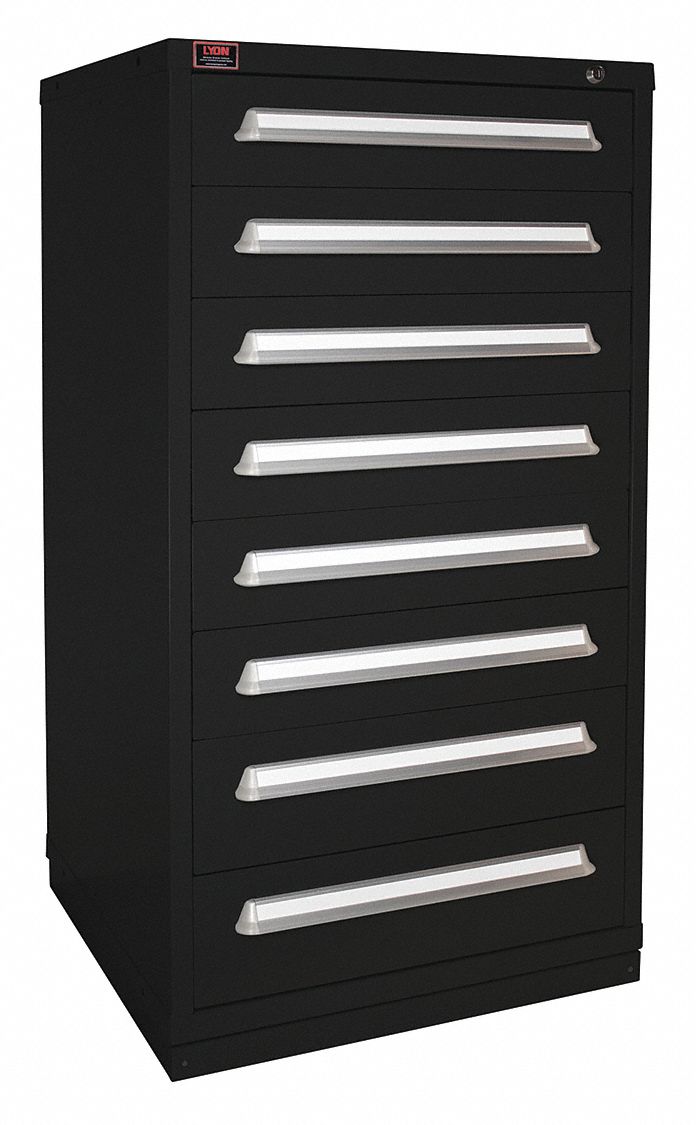 K3763 ModDrwrCab 59.25 x30 x28 Black 8Drwr