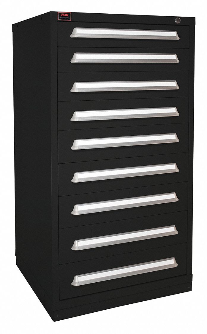 K3766 ModDrwrCab 59.25 x30 x28 Black 9Drwr