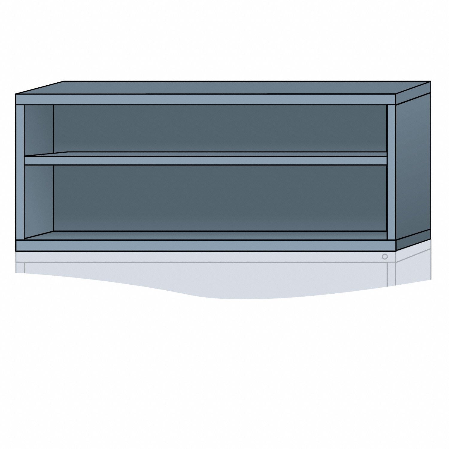 K3814 ModShelfCab 25 x30 x28 1/4 DvGry 2Shlv