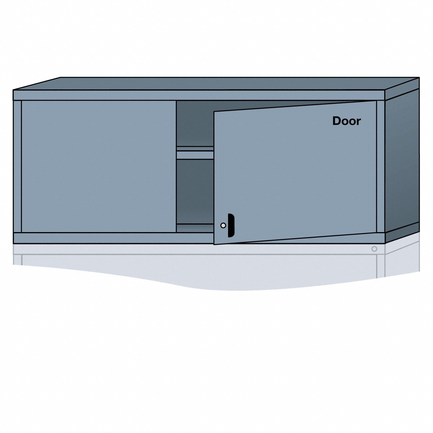 K3815 ModShelfCab 25 x30 x28 1/4 DvGry 2Shlv