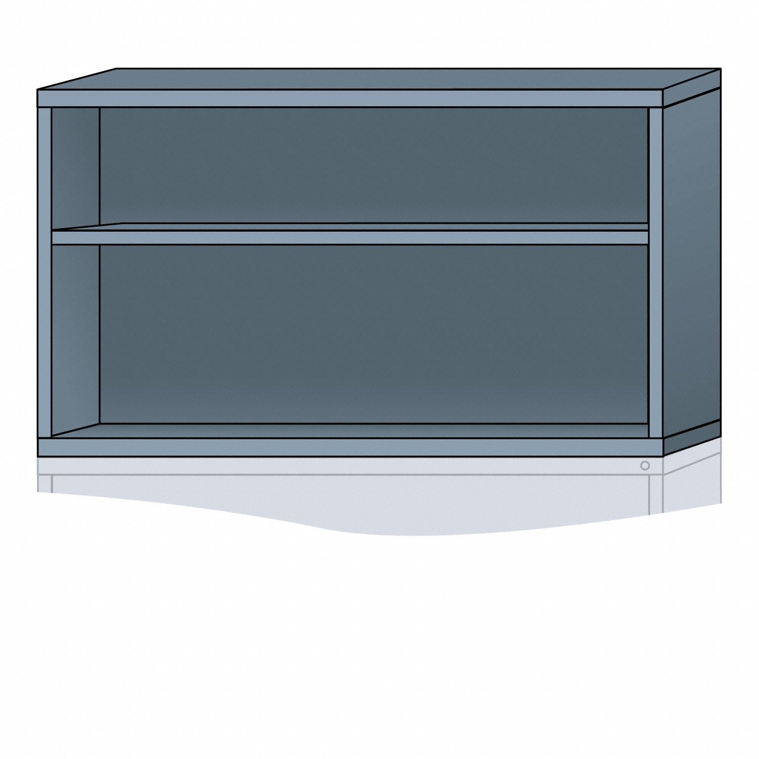 K3816 ModShelfCab 31 x60 x28 1/4 DvGry 2Shlv