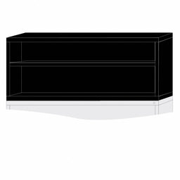 K3814 ModShelfCab 25 x30 x28 1/4 Black 2Shlv