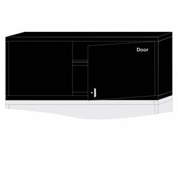 K3815 ModShelfCab 25 x30 x28 1/4 Black 2Shlv