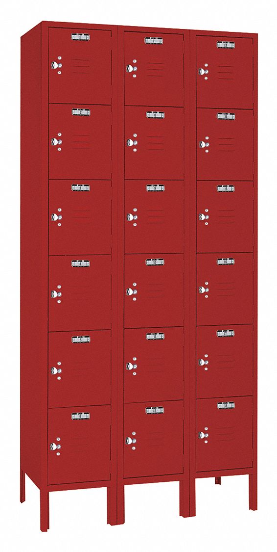 Wrdrb Lckr 6x3Lckr Red 78 x36 x18 Assm