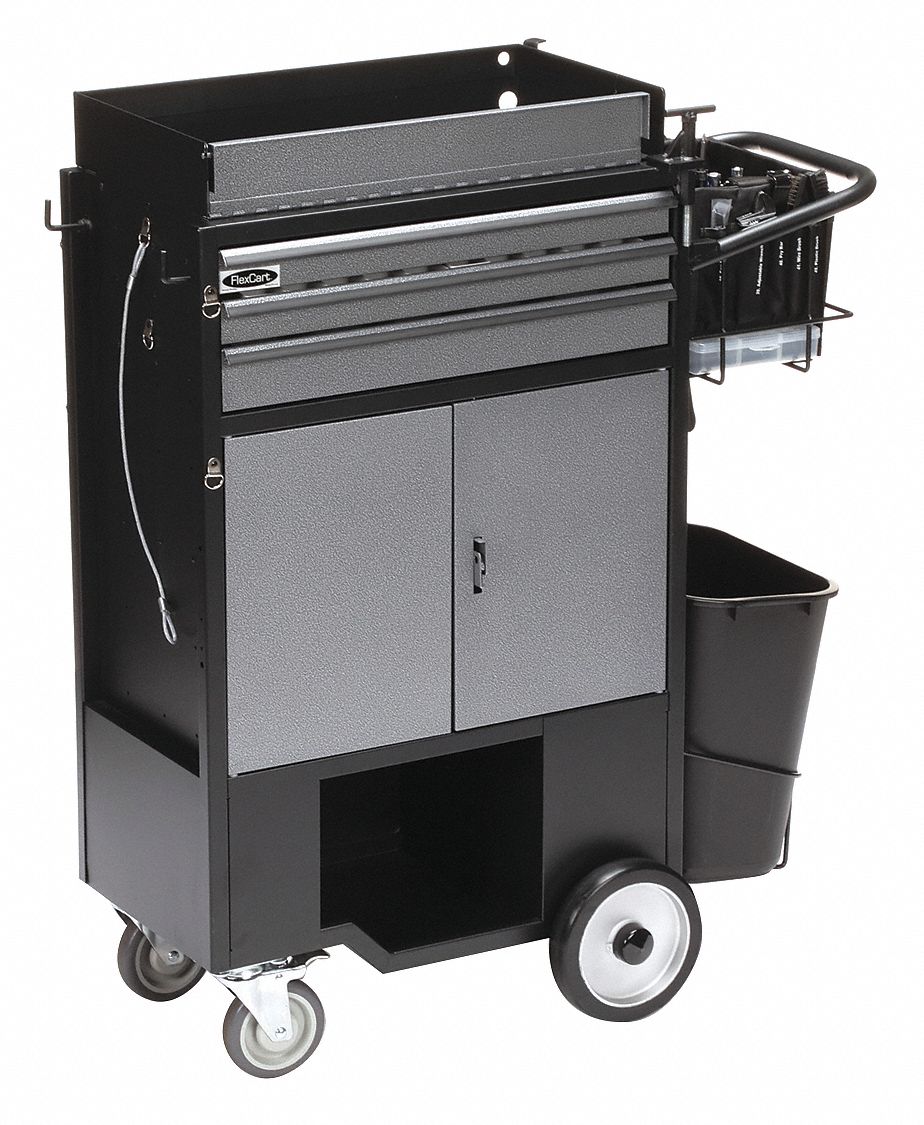 Black Light Duty Tool Utility Cart