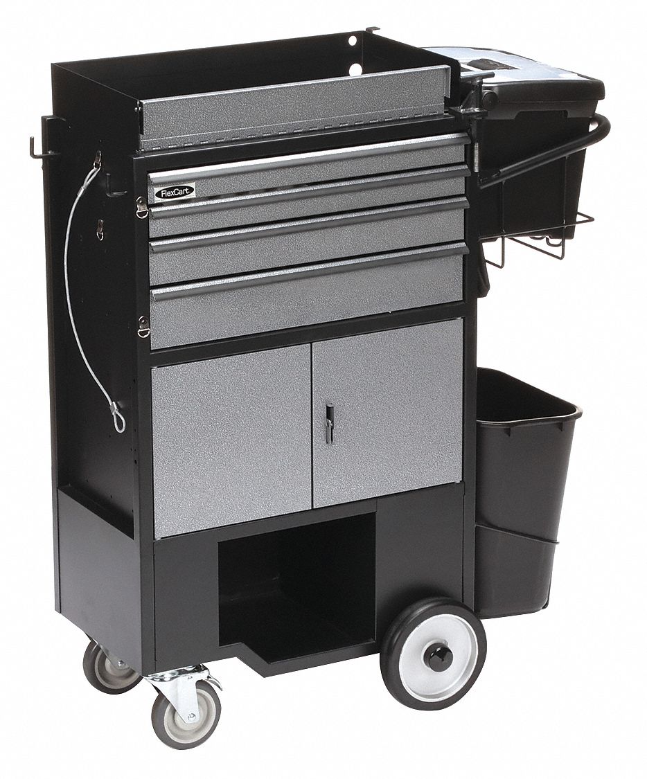 Black Light Duty Tool Utility Cart
