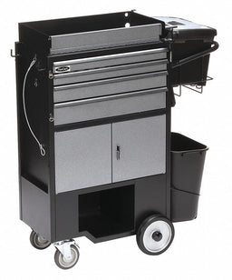 Black Light Duty Tool Utility Cart