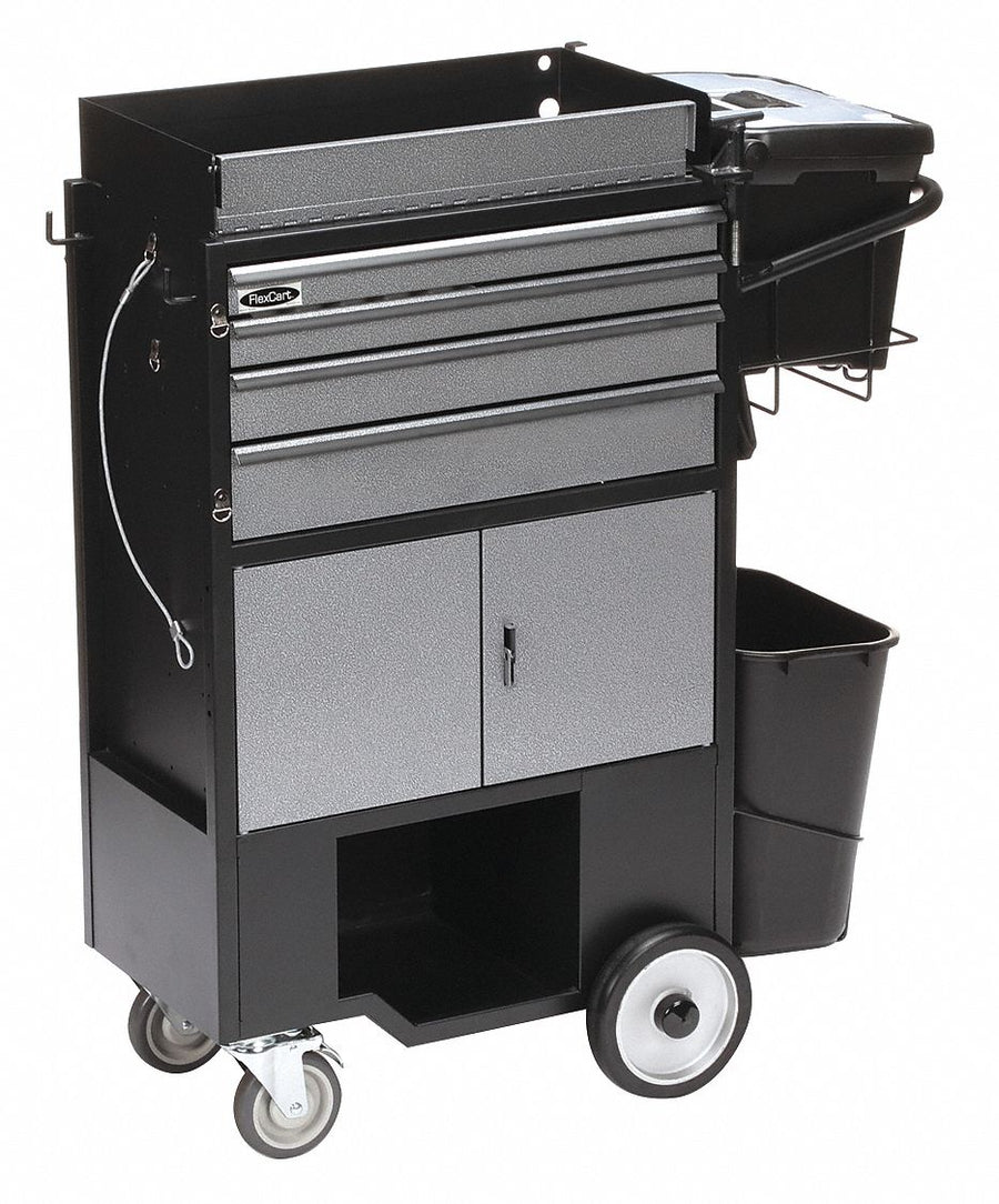 Black Light Duty Tool Utility Cart