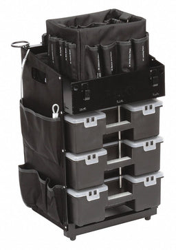 Black Light Duty Tool Utility Cart