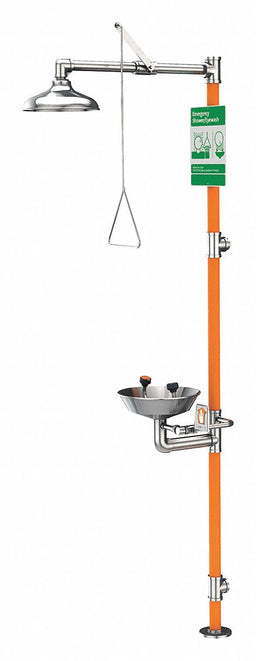 Shower with Eye Wash SS Pipe