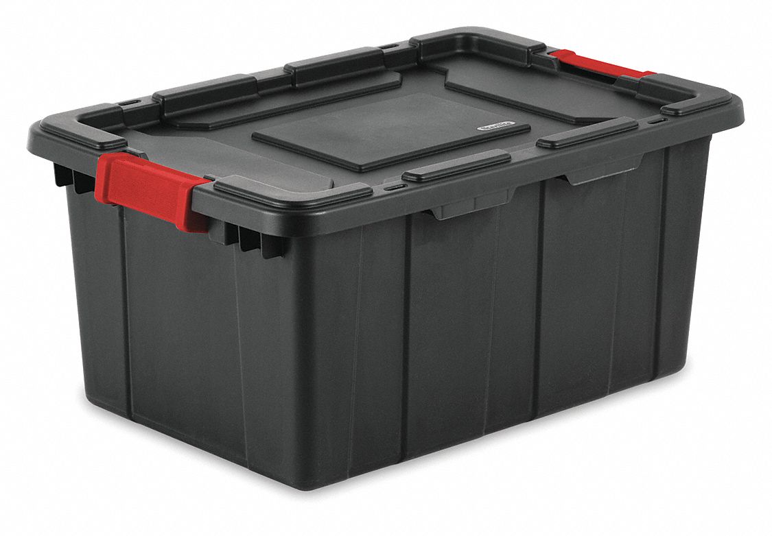 Storage Tote Black Polypropylene