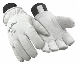 Leather Gloves White L PR