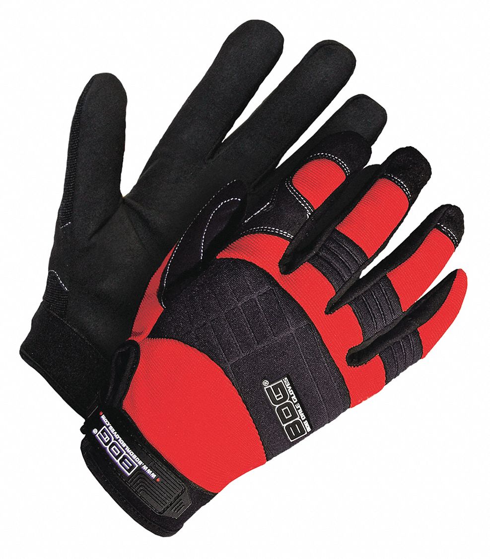 Mechanics Gloves Black/Red Slip-On M