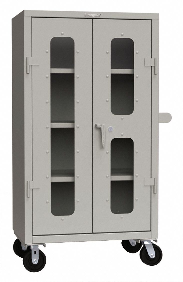 Storage Cabinet 68 x36 x24 Gray 3Shlv
