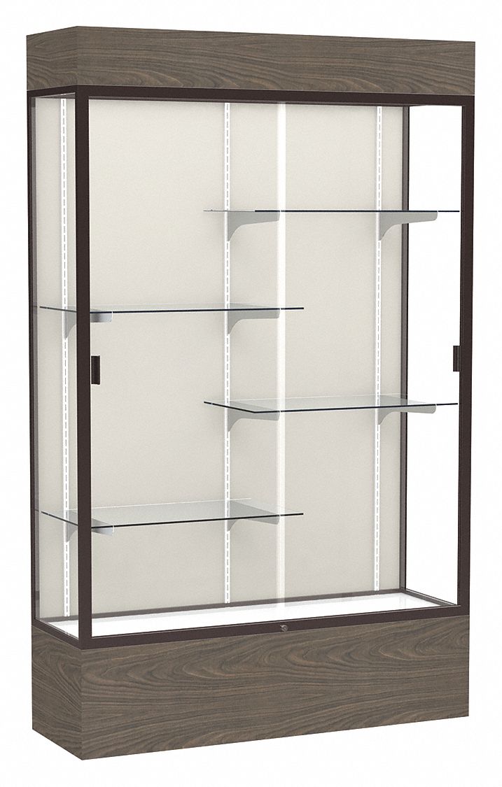 Display Case 80 in H Walnut Vinyl