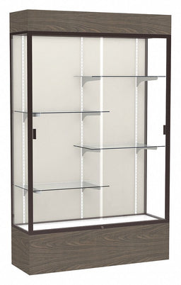 Display Case 80 in H Walnut Vinyl