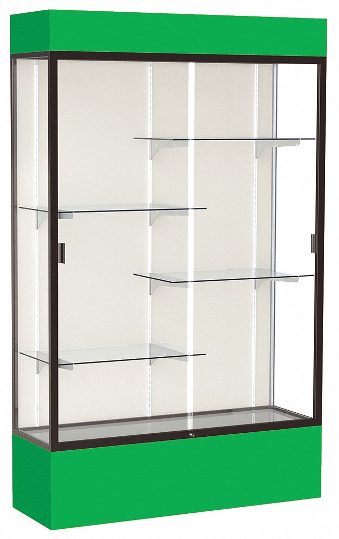 Freestanding Display Case 80 in H Green