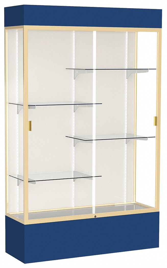 Display Case 80 in H Navy Blue