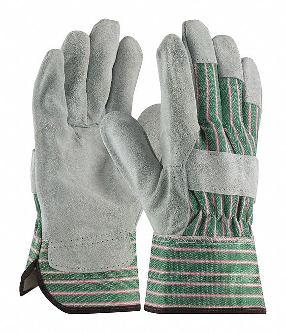 Split Leather Palm Grn/Pink Back S PK12
