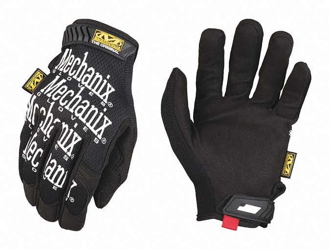 D0728 Mechanics Gloves Black 7 PR