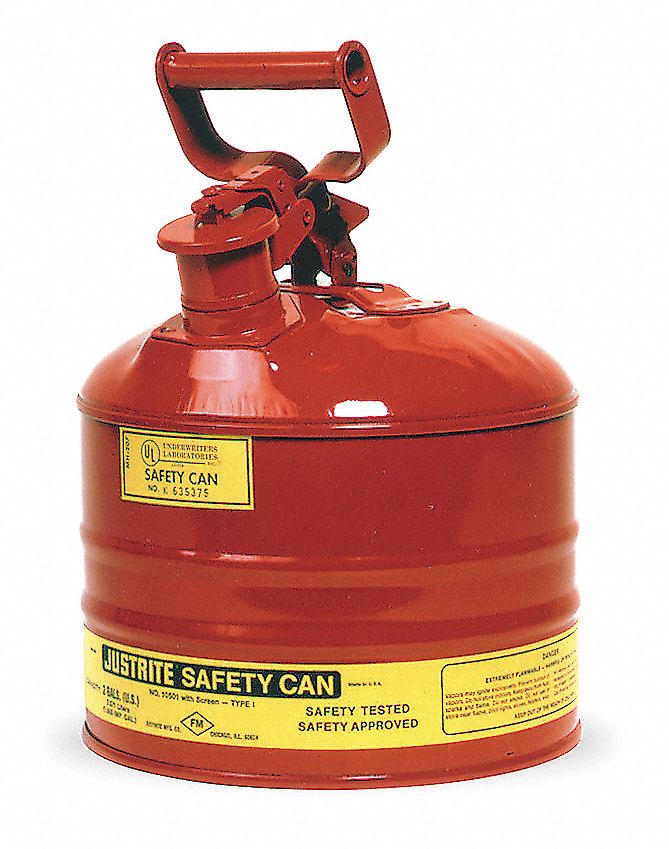 Type I Safety Can 2.5 gal Red 11-1/2In H