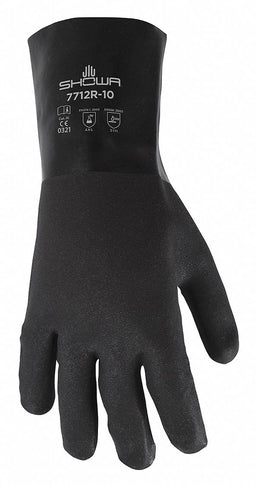 Chemical Resistant Gloves Black Sz L PR