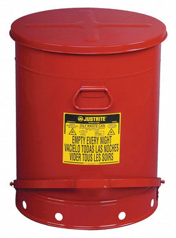F8461 Oily Waste Can 21 gal Steel Red