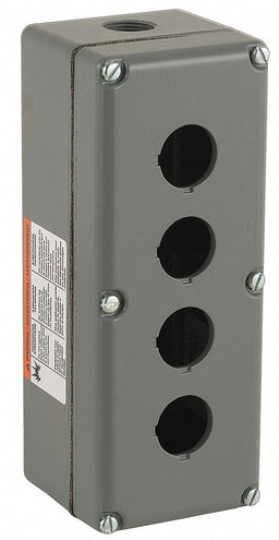 PushButtonEnclosure 30mm 4Holes Alum