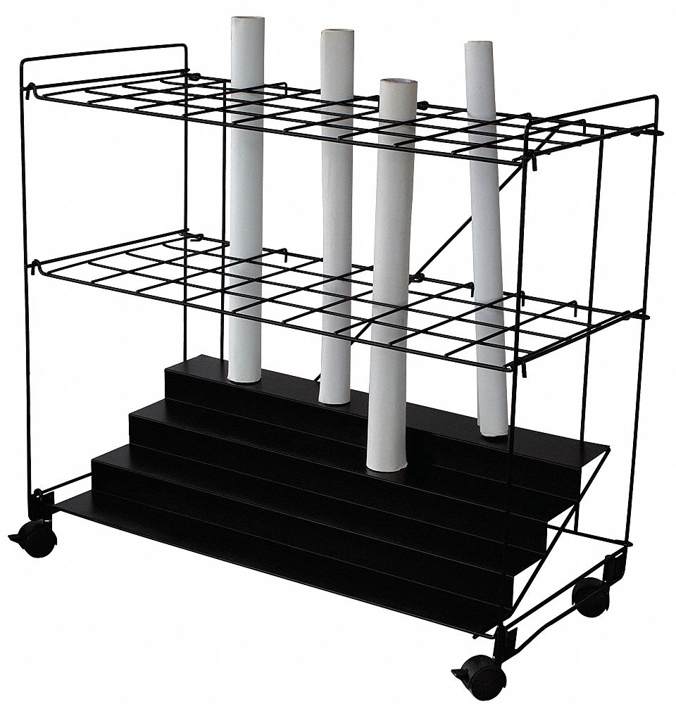 Roll File 36 Compartments Black