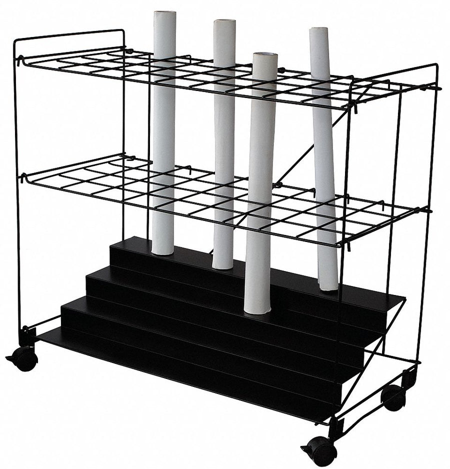 Roll File 36 Compartments Black