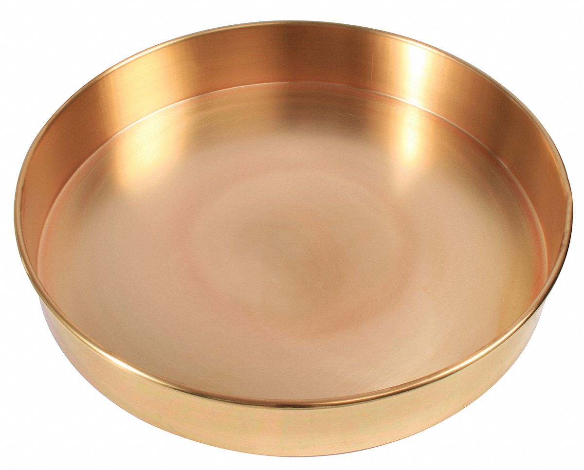 Sieve Bottom Pan Brass 12 In Dia 2 In