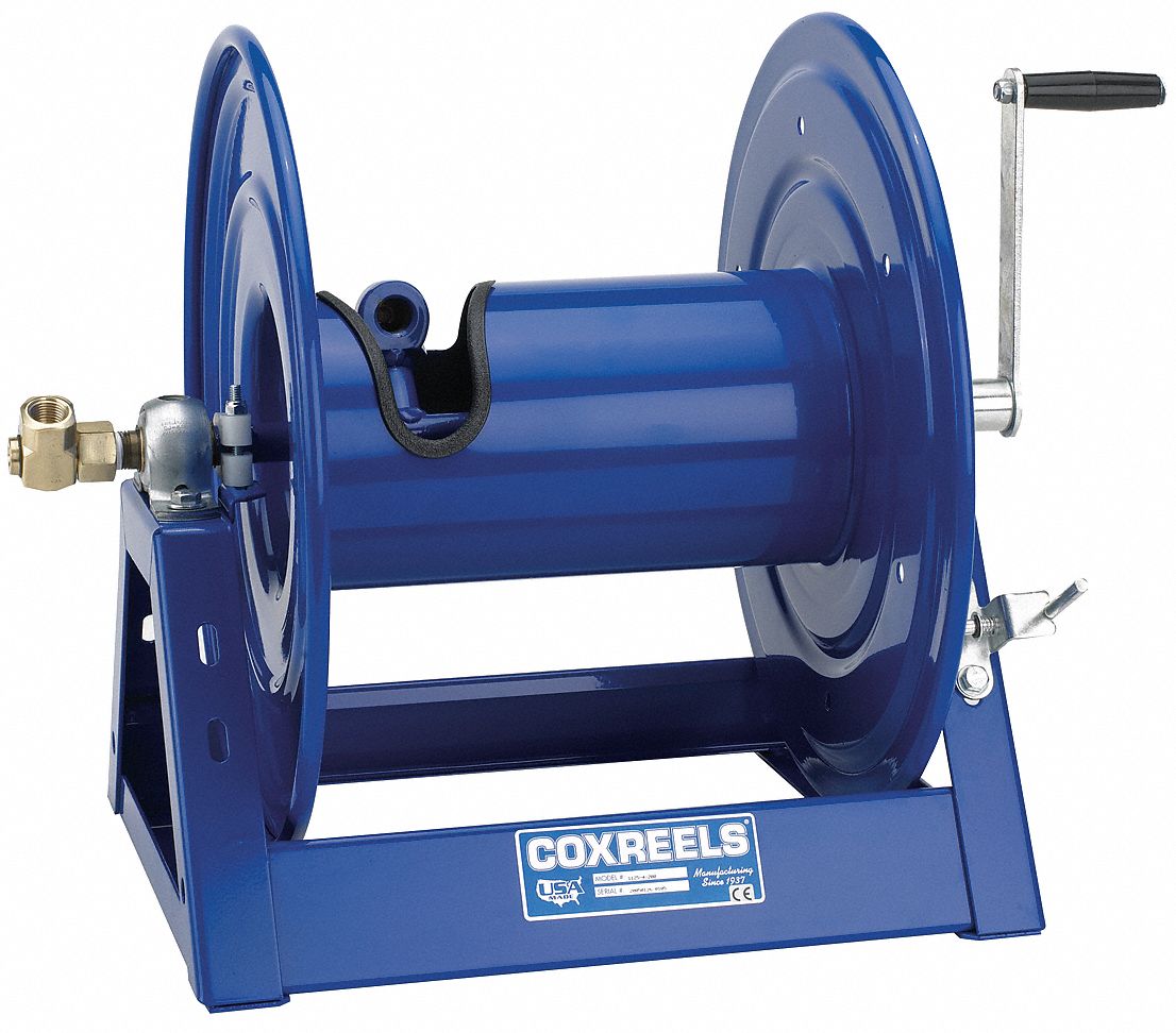 Hand Crank Hose Reel 100 ft 1 ID Blue